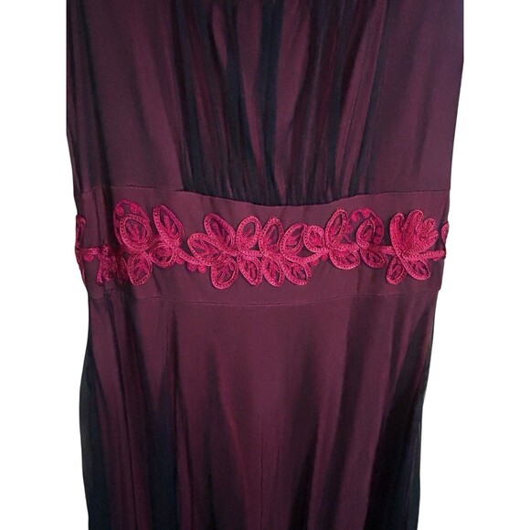 Y2K Party Dress Red Mesh Black Papillon Los Angeles Sz Med Whimsical Fairy - Picture 3 of 6